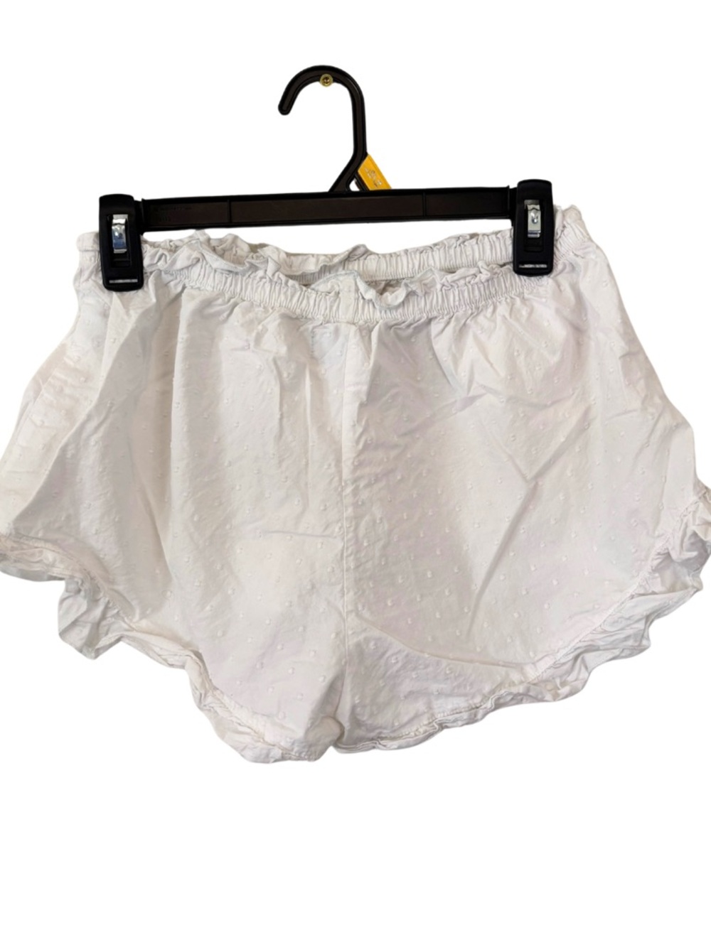 3/$20 Colsie White Ruffle-Trim Elastic Waist Shorts - Picture 2 of 5